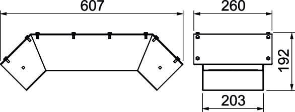 OBO Piano doppio per canalina di installazione in acciaio