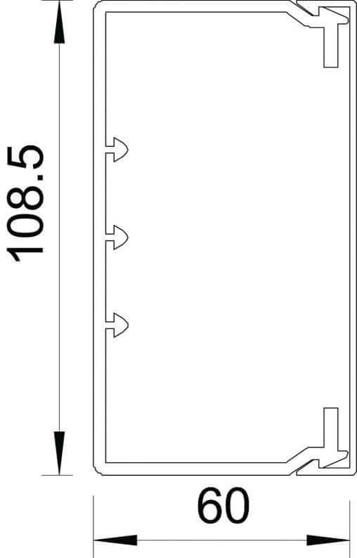 OBO Canalina per cavi 60 x 1100 mm - Bianco