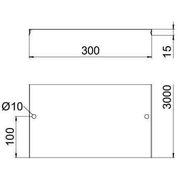 Coperchio OBO per canalina a griglia 300x3000 mm, a incastro FT