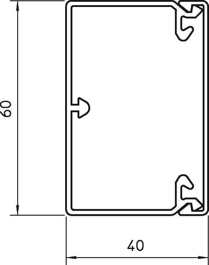 OBO Canalina per cavi 40 x 60 mm - Bianco