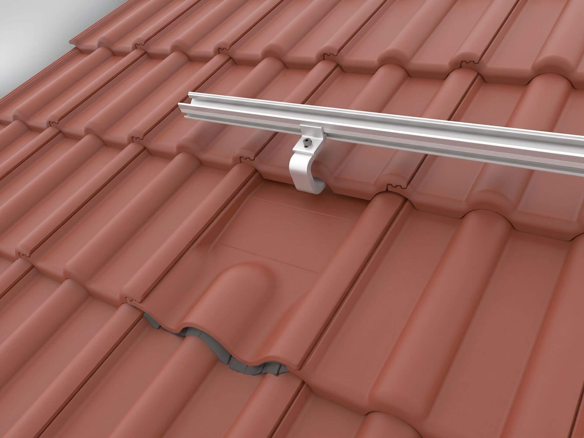 K2 4Tile Tegola sostitutiva in metallo, rossa