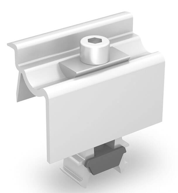 Morsetto terminale universale per moduli K2 OneEnd, argento