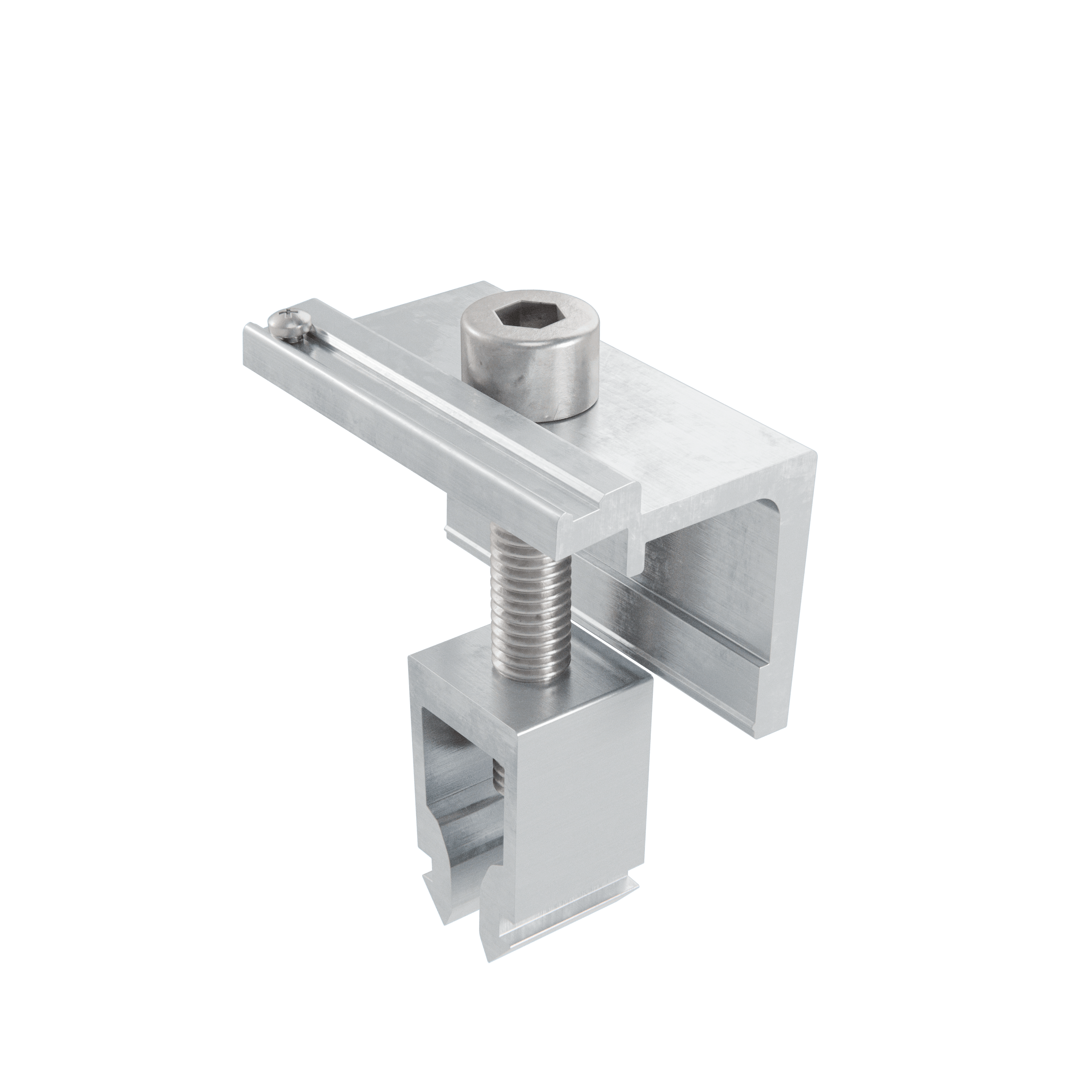 Alumero Abschlussklemme Click mit Pin, höhenverstellbar 30 - 42 mm