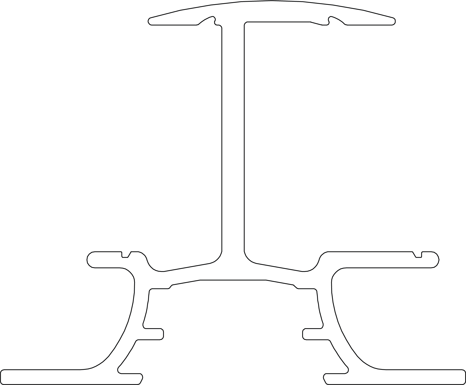 K2 InsertionRail 2.0 - 30, anodizzato nero, 3,65 m