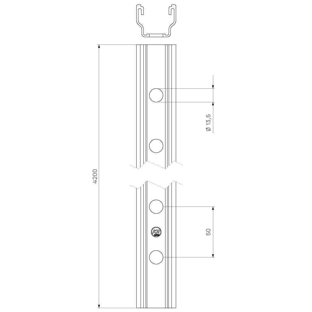 K2 PerfoRail M; 4,20 m