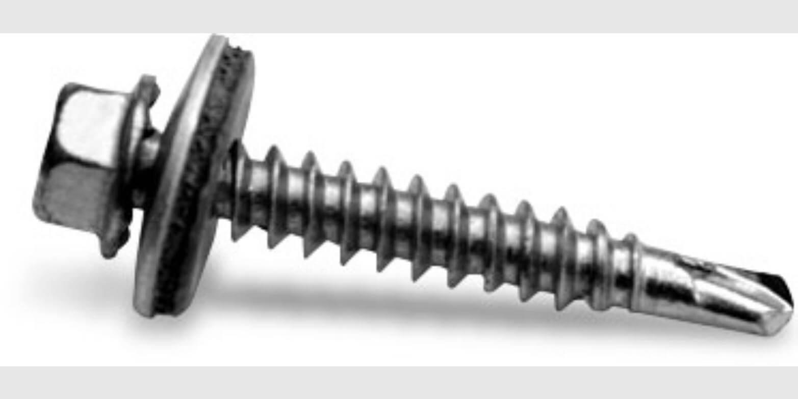 K2 Selbstbohrende Sechskantblechschraube mit Dichtscheibe 6x40