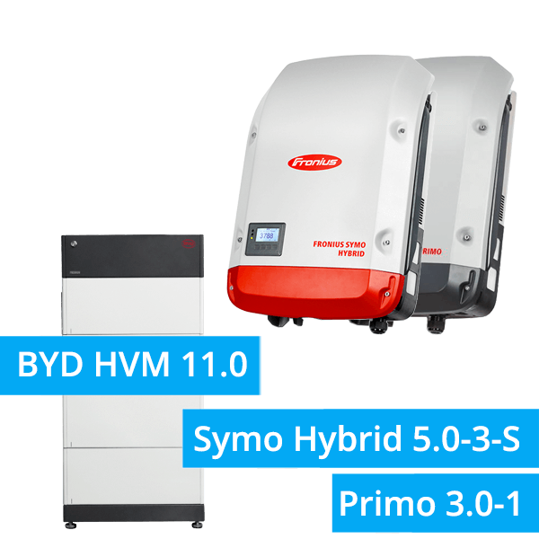 BYD Battery-Box HVM 11.0 + Fronius 8.0 kW Pacchetto di potenza