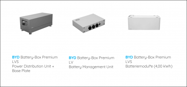 BYD Battery Box Premium LVS 16.0 con inverter trifase SolarEdge StorEdge SE5K